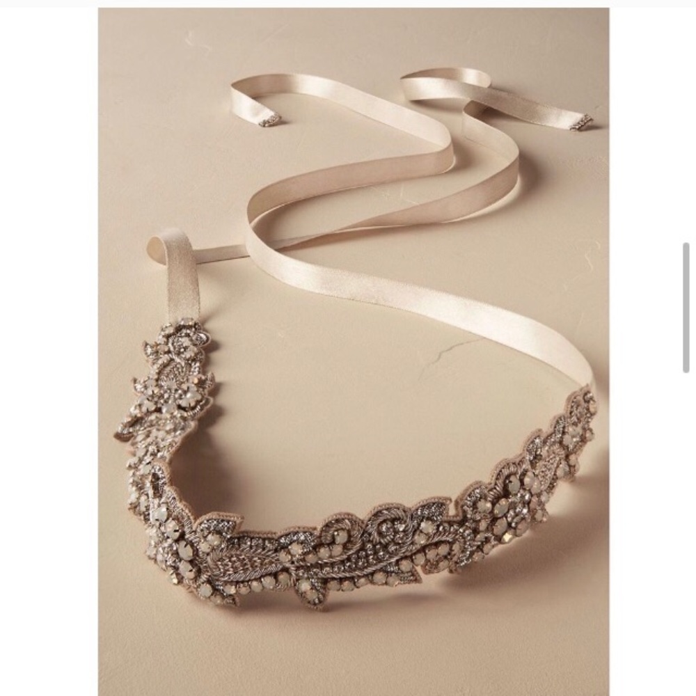 BHLDN Deepa Pearly Primrose Bridal Sash